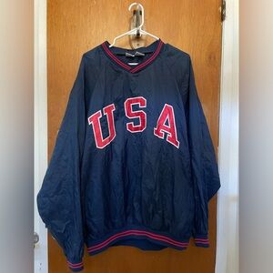 USA Y2K Pro Spirit Inspired Pullover Windbreaker Sweater
